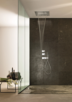 ACQUA ZONE - Ceiling mounted 2-spray overhead shower by Fantini Rubinetti - view 3